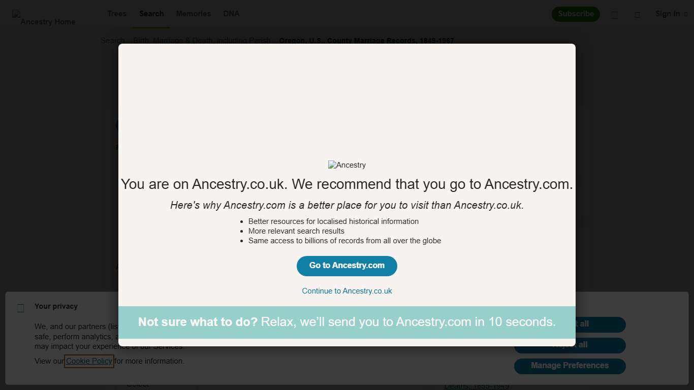 Oregon, U.S., County Marriage Records, 1849-1967 - Ancestry